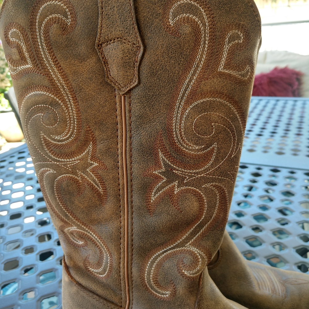 Durango Mid-Calf  Boots with Embroidered Design